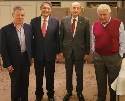 Juan Manuel Santos, Felipe Gonzalez, Alvaro Leyva y Sergio Ramírez