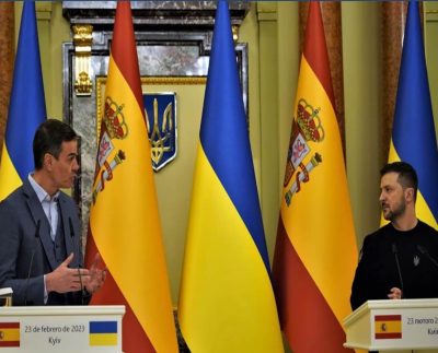 Pedro Sánchez visitó a su par Zelensky