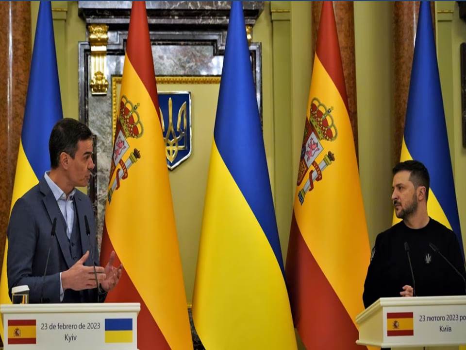 Pedro Sánchez visitó a su par Zelensky