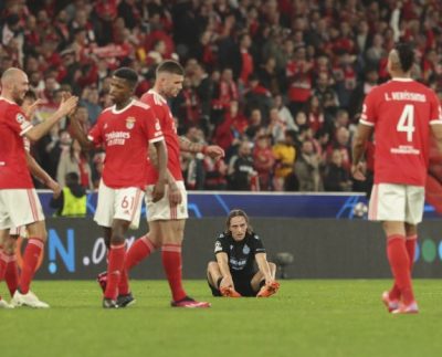 El Benfica goleó al Brujas por 5-1 y se clasificó para los cuartos de final de la Liga de Campeones, una competición en la que ha sido una de las grandes revelaciones de esta edición.