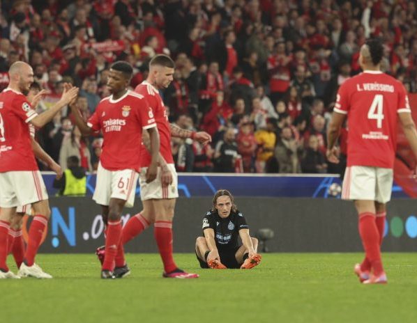 El Benfica goleó al Brujas por 5-1 y se clasificó para los cuartos de final de la Liga de Campeones, una competición en la que ha sido una de las grandes revelaciones de esta edición.