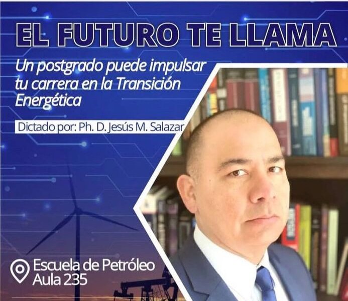 Salazar ofrecerá una conferencia en la Universidad Central de Venezuela y otra en la Torre Inelectra, Centro Profesional Santa Paula.