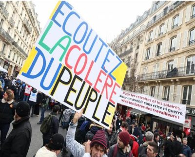 "Llamo a los trabajadores, a los ciudadanos, a los jubilados a manifestarse masivamente", dijo Laurent Berger, líder del sindicato CFDT. "El presidente no puede permanecer sordo", agregó en la radio France Inter.
