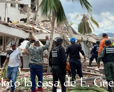 La explosión ocurrió en una casa ubicada en Pueblo Viejo, Lechería, Estado Anzoátegui y es propiedad de Ernesto Guevara Rodríguez un empresario petrolero vinculado al PSUV.