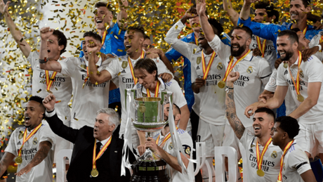 Real Madrid venció 2-1 a Osasuna, por la gran final de la Copa del Rey en el estadio de La Cartuja, Sevilla.