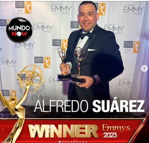 Los periodistas venezolanos Glenda Hernández Berthé y Alfredo Suárez Quintero