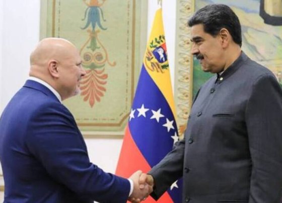 Nicolás Maduro recibió este jueves en Caracas al fiscal de la Corte Penal Internacional (CPI), Karim Khan