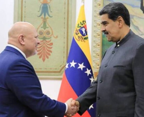 Nicolás Maduro recibió este jueves en Caracas al fiscal de la Corte Penal Internacional (CPI), Karim Khan