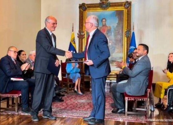 El gobierno de Venezuela y la Organización de Naciones Unidas para la Alimentación y la Agricultura (FAO) suscribieron el miércoles un acuerdo de cooperación