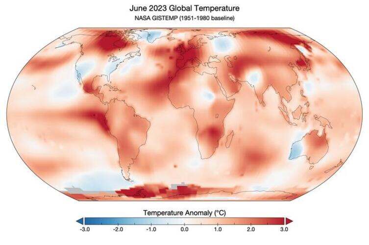 La Nasa ha advertido que el mes de junio del presente año es el más cálido desde que se llevan registros. Los datos aportados por la agencia europea coinciden con los de la NASA.