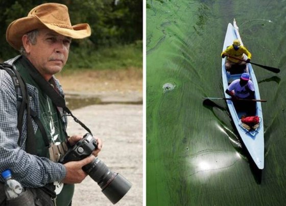 Al colega Gustavo Bauer nuestro reconocimiento por su paciencia y profesionalismo que con cientos de fotografías alertó al mundo sobre el ecocidio lacustre ante la mirada indiferente de muchos.