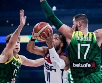 Lituania tuvo un primer cuarto fenomenal, para de esta manera doblegar al final a Estados Unidos con score de 110 a 104 en la segunda ronda del Mundial