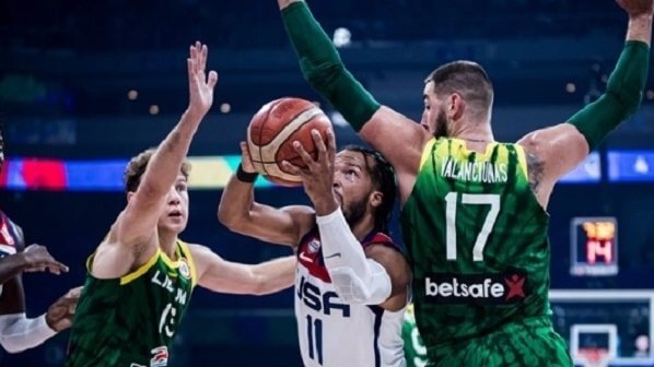 Lituania tuvo un primer cuarto fenomenal, para de esta manera doblegar al final a Estados Unidos con score de 110 a 104 en la segunda ronda del Mundial