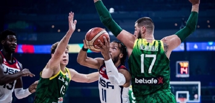 Lituania tuvo un primer cuarto fenomenal, para de esta manera doblegar al final a Estados Unidos con score de 110 a 104 en la segunda ronda del Mundial