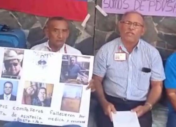 Un numeroso grupo de jubilados de Petróleos de Venezuela inició una huelga de hambre exigiendo su Fondo de Pensiones que fue timado por ex funcionarios.