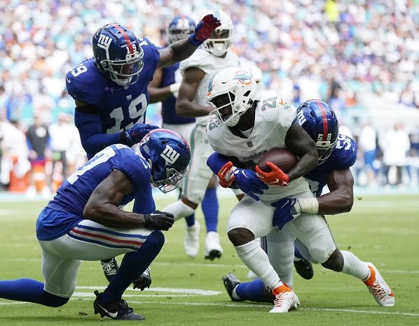 El ala abierta de los Miami Dolphins fue pieza clave para que Miami Dolphins superara 31 a 16 a New York Giants y lograr su cuarto triunfo de la campaña