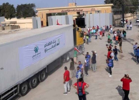 Este nuevo convoy llegó a Gaza después de que lo hiciera otro de diez camiones, lo que representa que por primera vez han accedido al enclave dos contingentes en un solo día