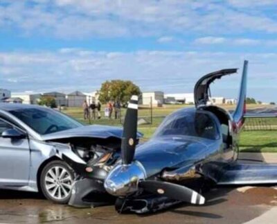 Una avioneta se salió de la pista mientras intentaba aterrizar en un aeropuerto de Texas y chocó contra un automóvil que circulaba por una carretera cercana, hiriendo a una persona.