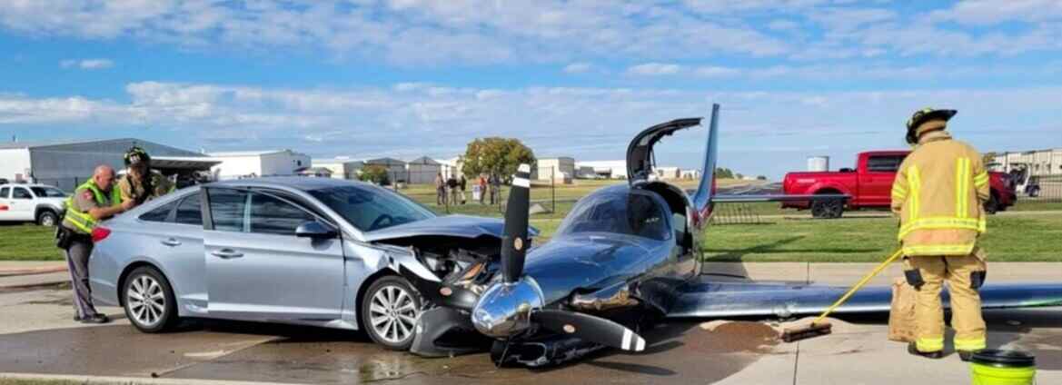 Una avioneta se salió de la pista mientras intentaba aterrizar en un aeropuerto de Texas y chocó contra un automóvil que circulaba por una carretera cercana, hiriendo a una persona.