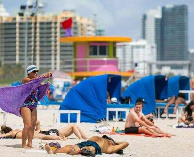La semana laboral empezó esta semana con temperaturas cercanas al récord de calor en horas de la tarde en la ciudad de Miami, Estados Unidos.