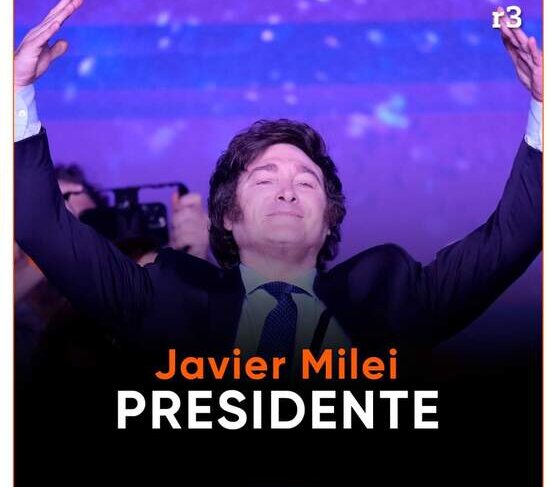 El candidato presidencial Javier Milei resultó electo presidente de Argentina con un 55,95% de los votos frente al 44,04% de los obtenidos por el candidato peronista, Sergio Massa quién felicitó a mi ley por su triunfo.