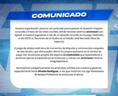 El pitcher de Navegantes del Magallanes, Nivaldo Rodríguez denunció que fue víctima de amenazas por parte del padre de Ronald Acuña jr.
