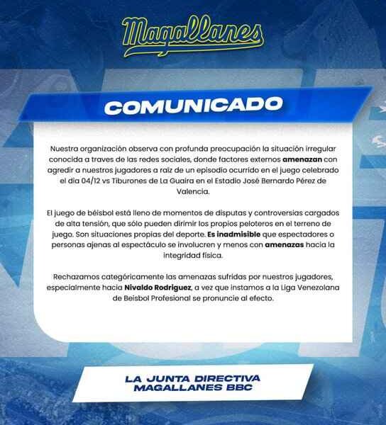El pitcher de Navegantes del Magallanes, Nivaldo Rodríguez denunció que fue víctima de amenazas por parte del padre de Ronald Acuña jr.