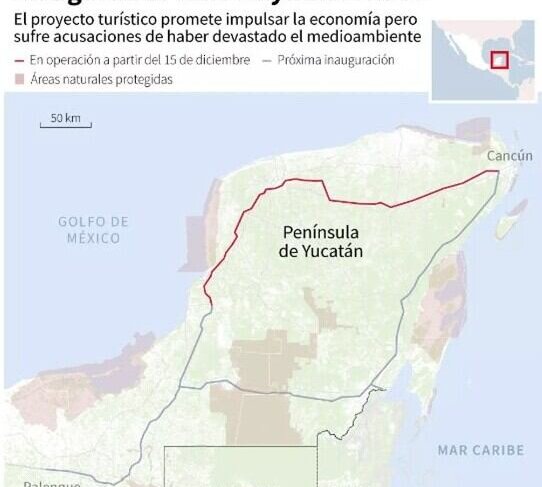 Primer tramo del Tren Maya generó críticas indígenas y ambientalistas, porque representa los primeros 473 kilómetros de los más de 1.500 presupuestados.
