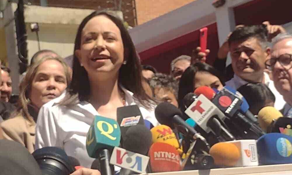 Para María Corina Machado la lucha por elecciones libres sigue. En rueda de prensa dijo que la verdad siempre por delante.