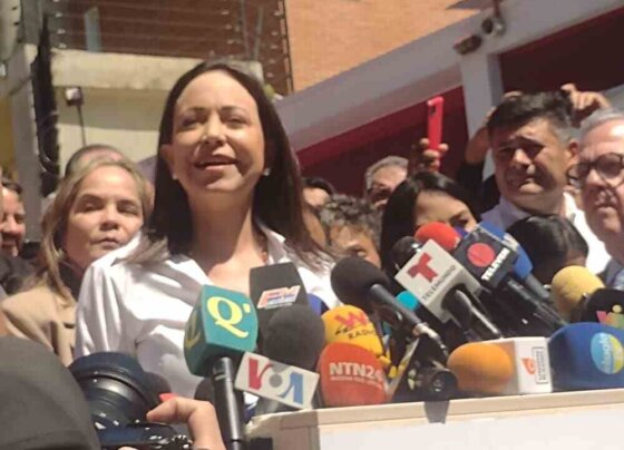 Para María Corina Machado la lucha por elecciones libres sigue. En rueda de prensa dijo que la verdad siempre por delante.