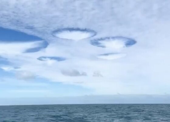 Explican formación de agujeros en cielo de Florida. En redes sociales imágenes muestran un extraño fenómeno en el cielo de Cayos, Florida.