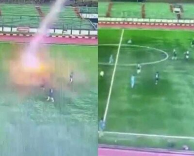 Rayo mata a jugador en pleno partido de fútbol. El incidente sucedió dentro del estadio Siliwangi en la ciudad de Bandung.