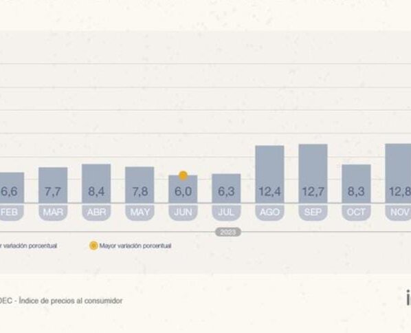 Inflación Argentina superó 254,2% interanual. El nivel general del Índice de precios al consumidor registró un alza mensual de 20,6% en enero