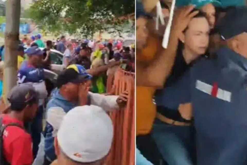 Oposición nacional rechazó ataque a equipos de María Corina. El ataque de colectivos adeptos al gobierno de Maduro, en Charallave.