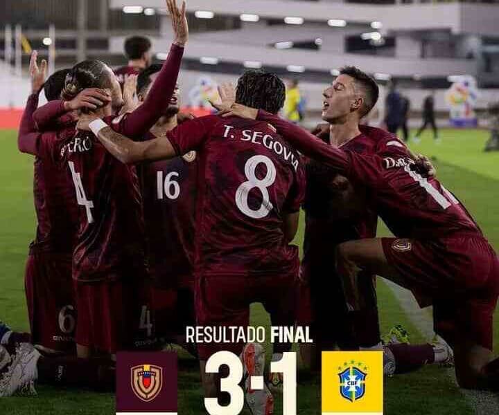 Vinotinto hizo historia goleando a Brasil y avanzó a la Final. La selección de Venezuela logró un histórico triunfo ante Brasil en el torneo .