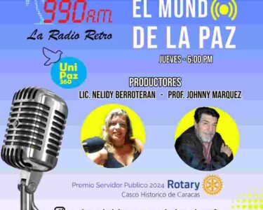 El Mundo de la Paz, segmento del programa de radio a cargo del ex embajador Jhonny Marques que se transmite este Jueves 28 de Marzo y todos los jueves, hora de Venezuela 6 Pm