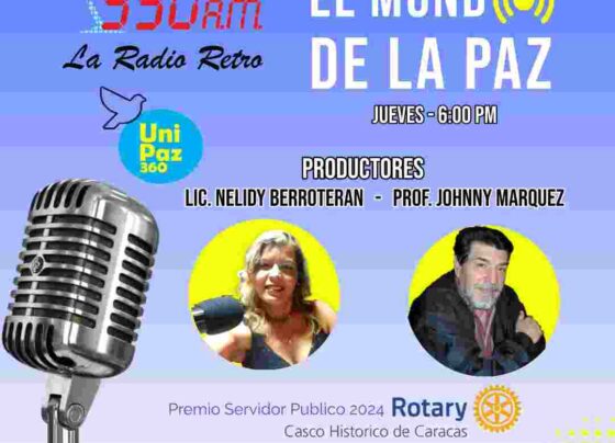 El Mundo de la Paz, segmento del programa de radio a cargo del ex embajador Jhonny Marques que se transmite este Jueves 28 de Marzo y todos los jueves, hora de Venezuela 6 Pm