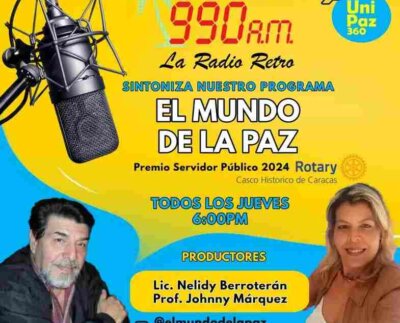 El objetivo del programa El Mundo de la Paz es la Cultura y una vida de sana convivencia, en el ejercicio de Valores Éticos y Morales