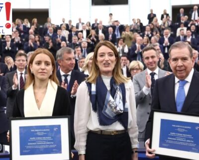 Edmundo y María Corina reciben premio del Parlamento Europeo_heydiariodigital