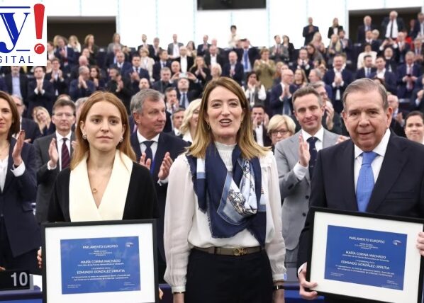 Edmundo y María Corina reciben premio del Parlamento Europeo_heydiariodigital