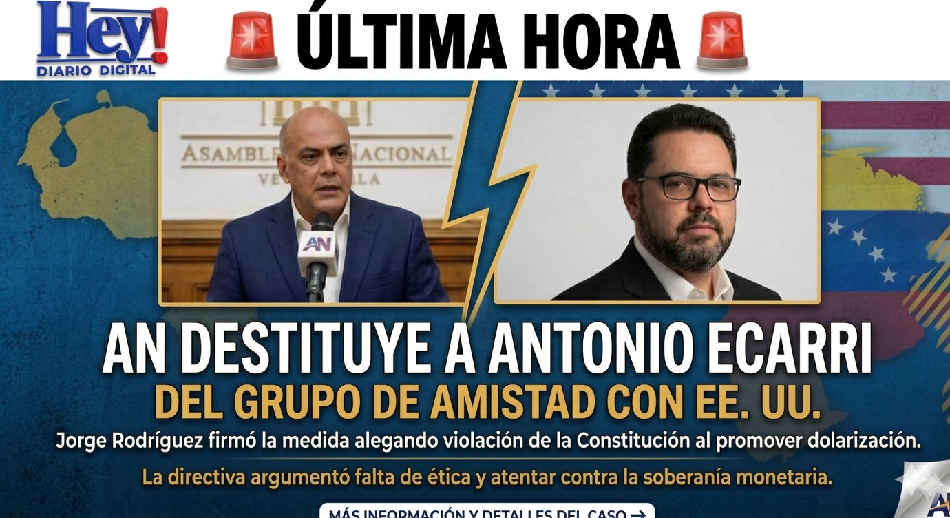 Asamblea Nacional destituye a Antonio Ecarri del Grupo de Amistad con EE. UU.